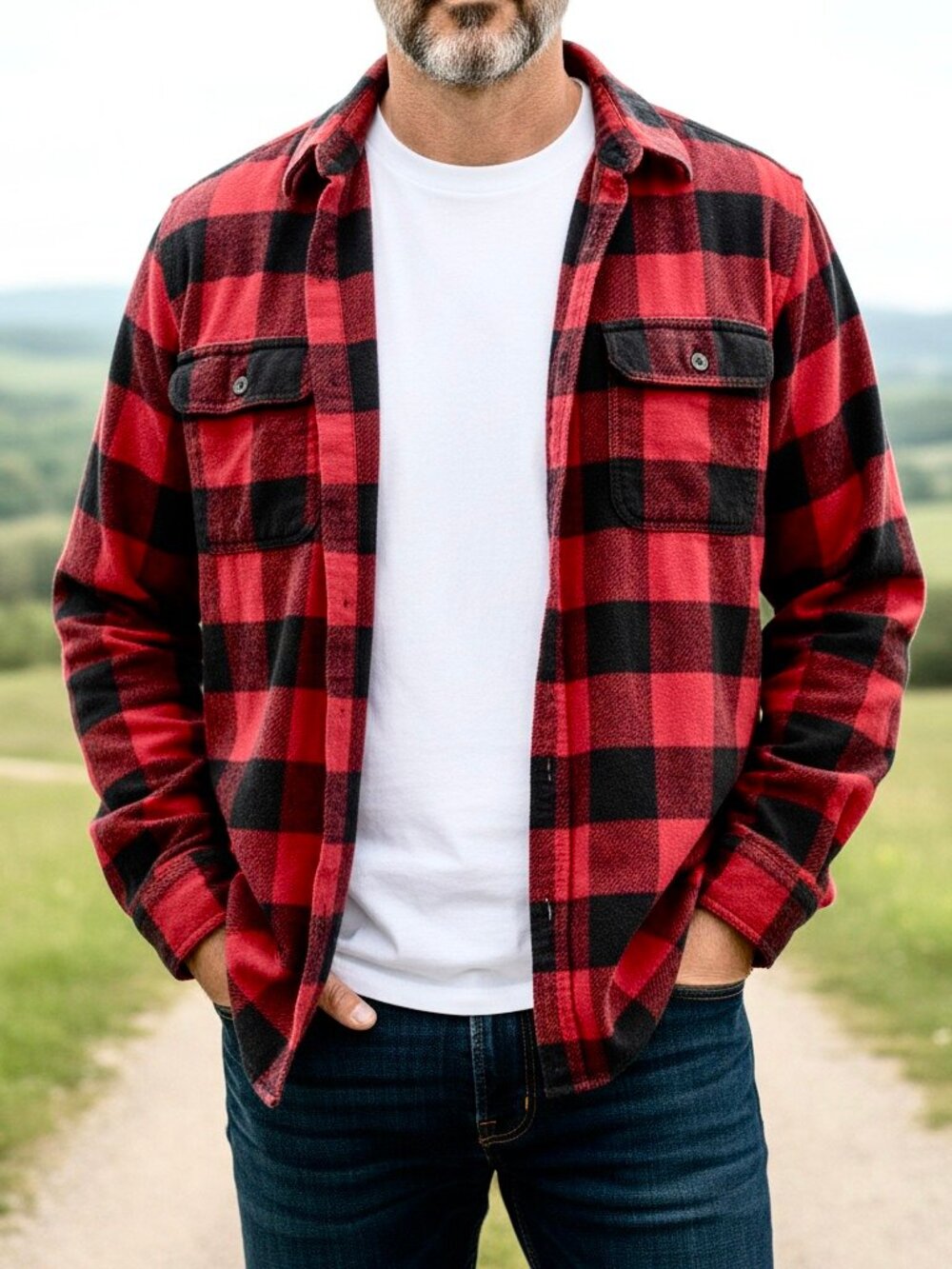 Field & Stream Plaid Heavy Flannel Shirt Jacket Shacket Outdoor Mens Large